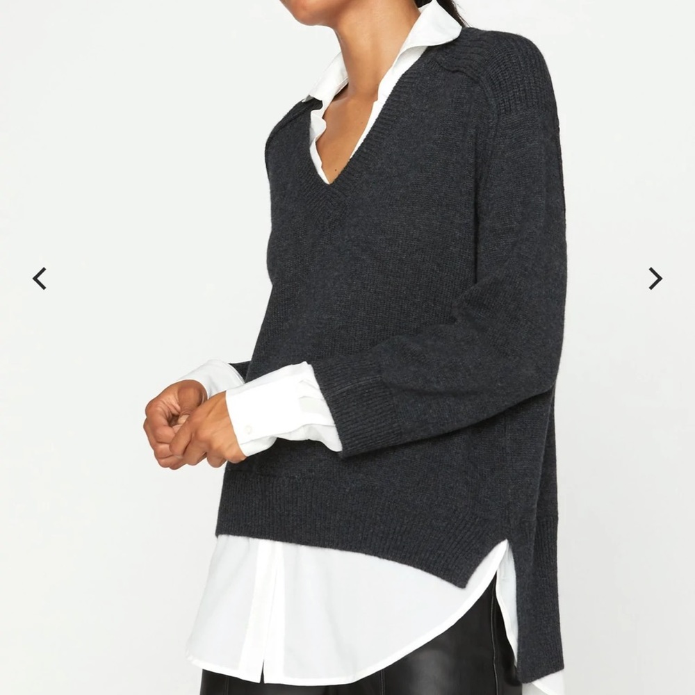 Brochu Walker The Looker Layered V-Neck Dark Blue XS